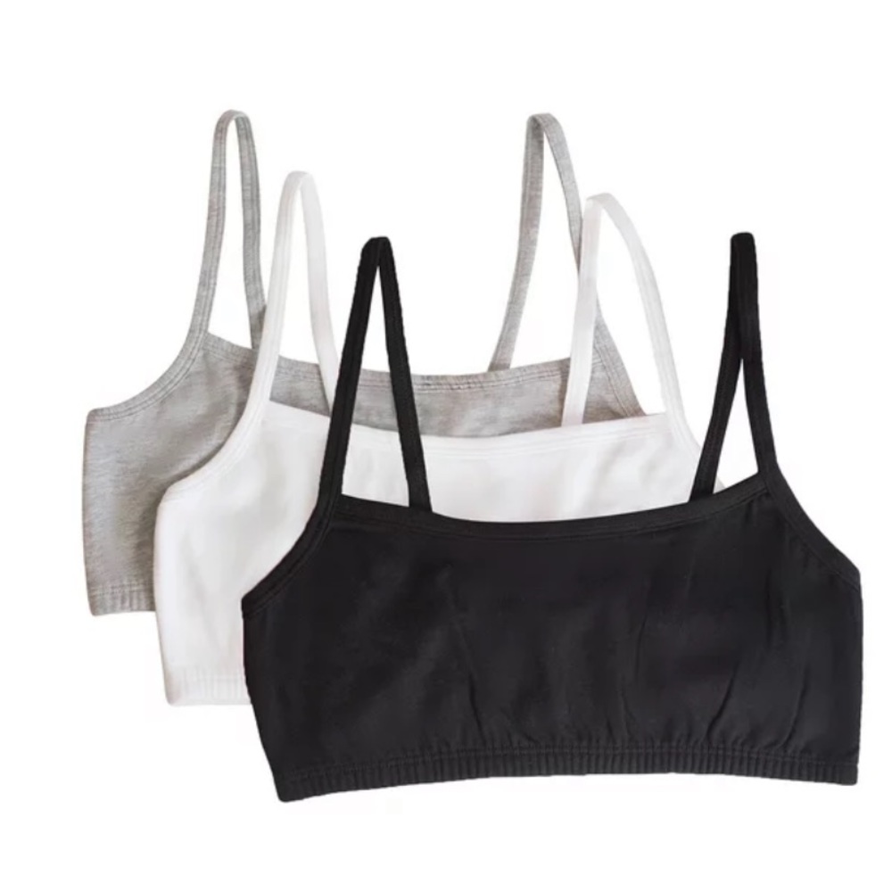 Set of 3 sports bras cotton